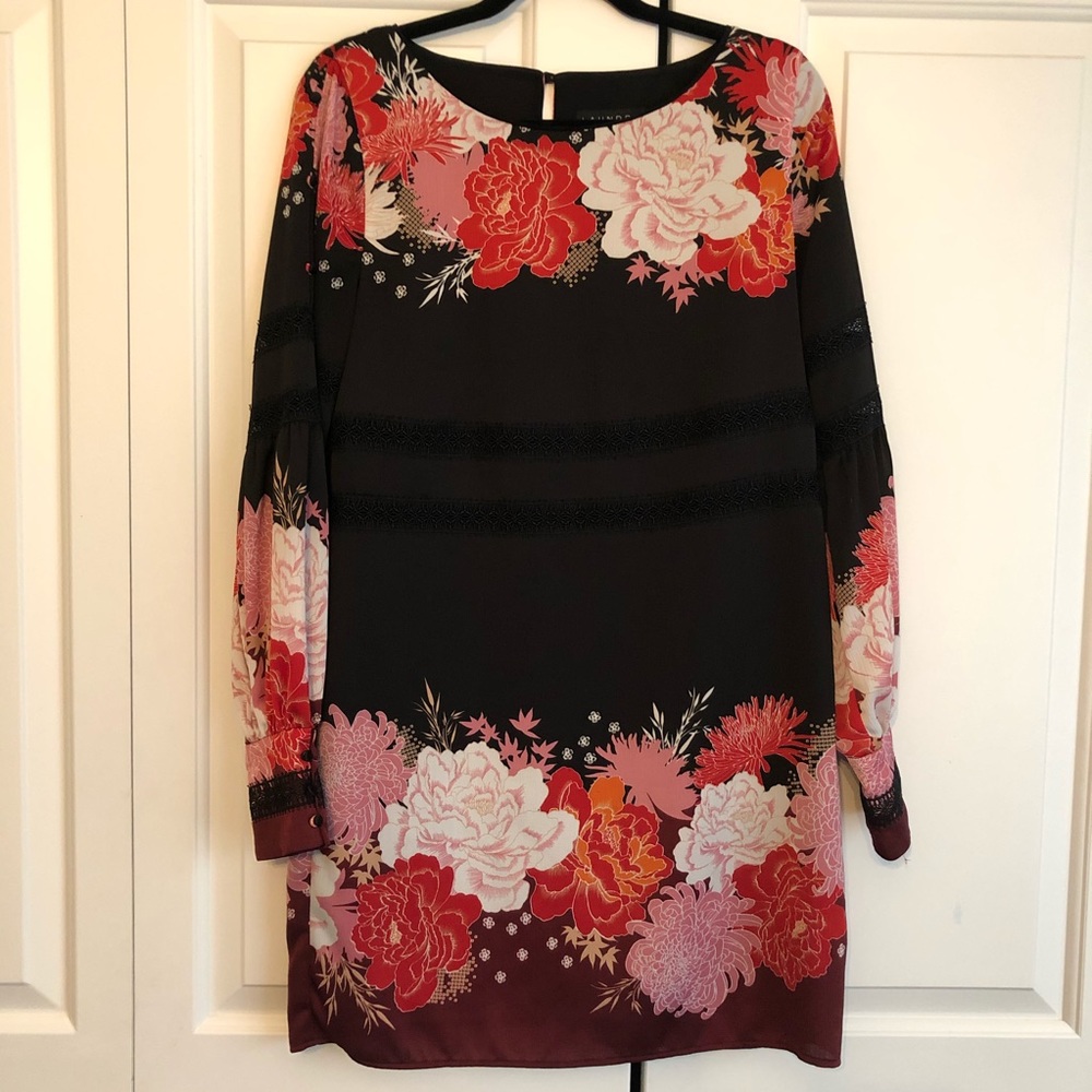 Laundry Black and Floral Embellished Dress
